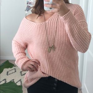 Light Pink Mossimo Target Oversized Sweater